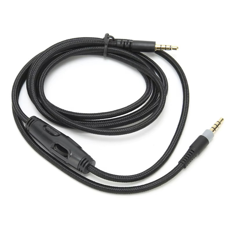 HyperX Audiokabel mit Lautstärkeregelung, 3,5-mm-Klinke auf 3,5-mm-Klinke, Schwarz - Bild 4