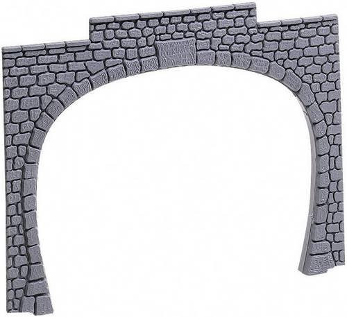 NOCH Tunnel-Portal 2gleisig, Kunststoffmodell, Grau - Bild 1
