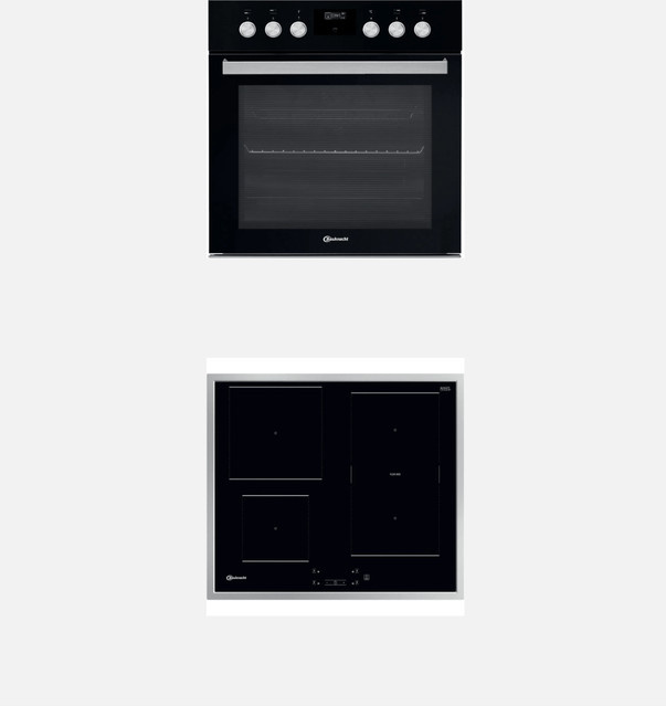 Bauknecht Einbauherdset in Black mit Induktionskochfeld, Backofen mit Heißluft und LED-Display - Bild 1