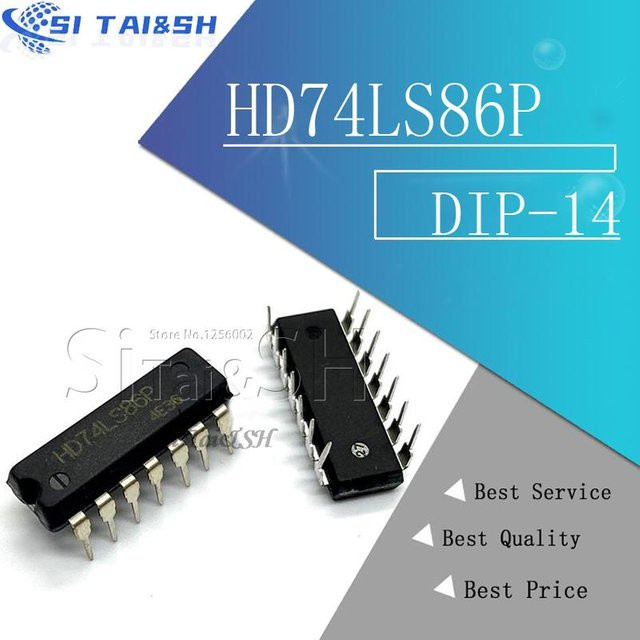 10 Stück Si Tai&SH HD74LS86P DIP14 Logik-IC SN74LS86N in Schwarz - Bild 1
