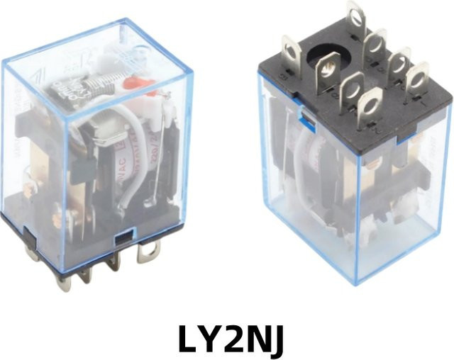ELECAPITAL LY2NJ Elektronisches Mikro-Elektromagnetrelais mit LED-Lampe, 10A, 8 Pins, DPDT, Spule AC 220 V - Bild 1