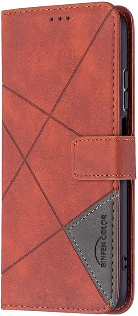 Xiaomi Klapp-Leder-Portemonnaie-Hülle für Redmi 9C, 10, 12, 13 Serie in Braun - Bild 1