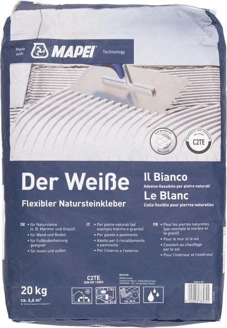 Mapei Natursteinmörtel C2TE in Weiß, 20 kg - Bild 1