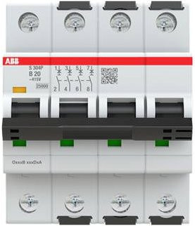 ABB S304P-B20 Leitungsschutzschalter 20A 415V 2CDS384001R0205 - Bild 1