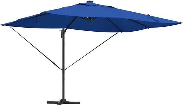 vidaXL Ampelschirm Roma in Blau und Schwarz aus Polyester und Aluminium, B/T/H: 352 x 251 x 265 cm - Bild 1