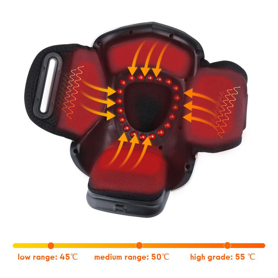 Infrarotbeheiztes Kniemassagegerät, elektrisches Luftdruck-Kniepolster, weiß - Bild 5
