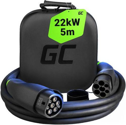 Green Cell GC-EVKABGC01 eMobility Ladekabel mit USB-C in Schwarz, 5m - Bild 1