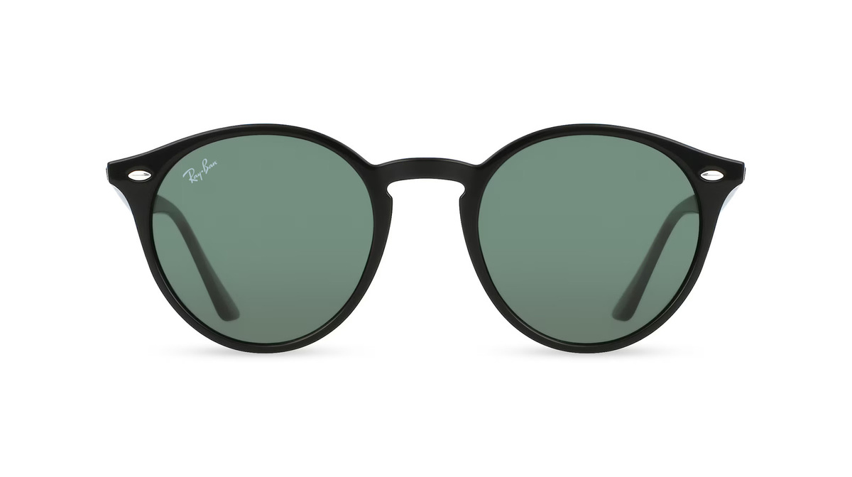 Ray-Ban RB 2180 Sonnenbrille, Vollrand, Panto, Kunststoff, Unisex, schwarz, grün - Bild 1