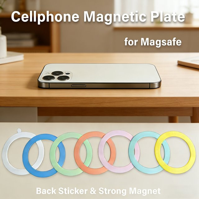 WSSHE Magnetischer Ring für MagSafe Handy-Halterungen und kabelloses Laden in Pink - Bild 1