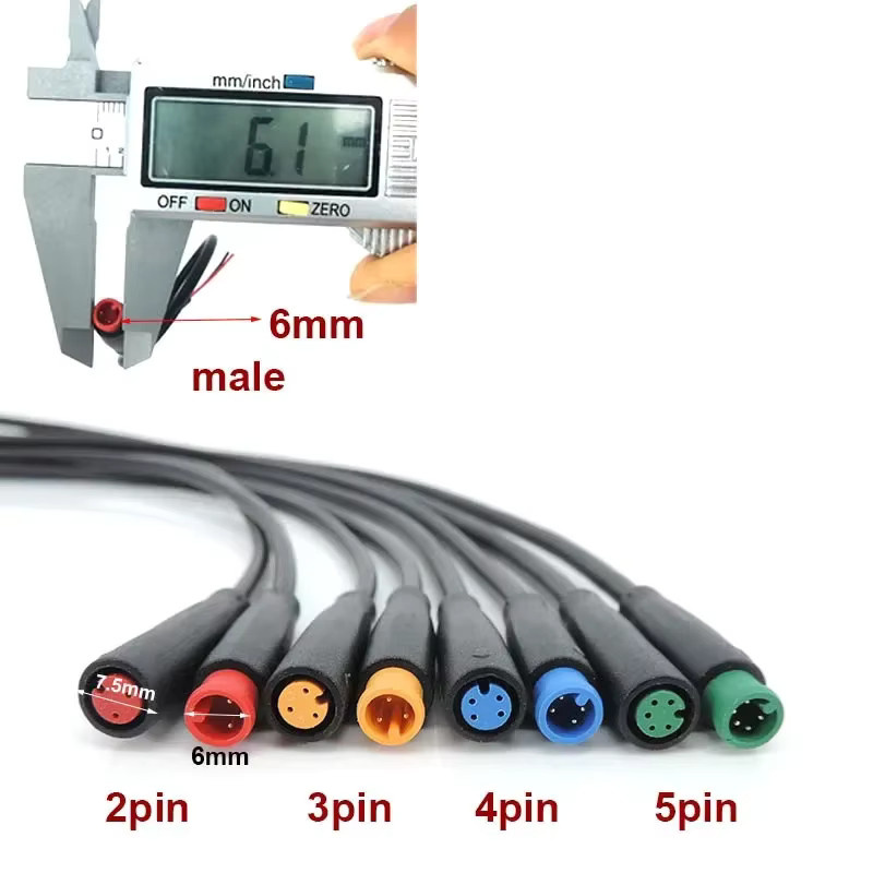 Julet 6mm Elektro-Steckverbinder Set mit Stecker und Buchse in Schwarz für E-Bike und Roller, wasserdicht, erhältlich als 2-, 3-, 4- oder 5-polige Ausführung - Bild 3