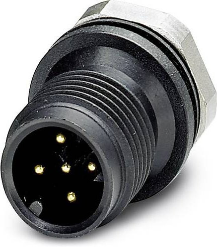 Phoenix Contact 1436437 Sensor-Aktor-Einbausteckverbinder M12 Stecker, 5 Polzahl, Schwarz, 20 Stück - Bild 1