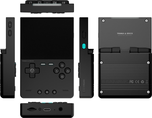 TRIMUI BRICK Handheld-Spielkonsole mit 400PPI IPS-Display, Linux-Betriebssystem und LED-Beleuchtung in Purple oder Black - Bild 1