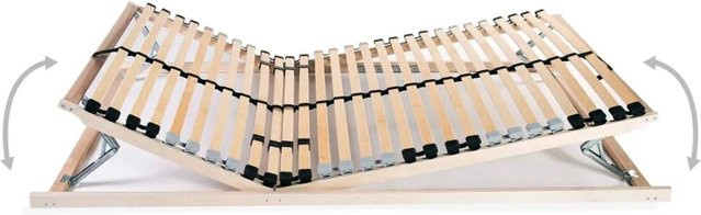 2er-Set vidaXL Lattenroste aus Buche und Birke mit 28 Latten und 7 Zonen, B/T/H: 90 x 200 cm, Braun - Bild 1