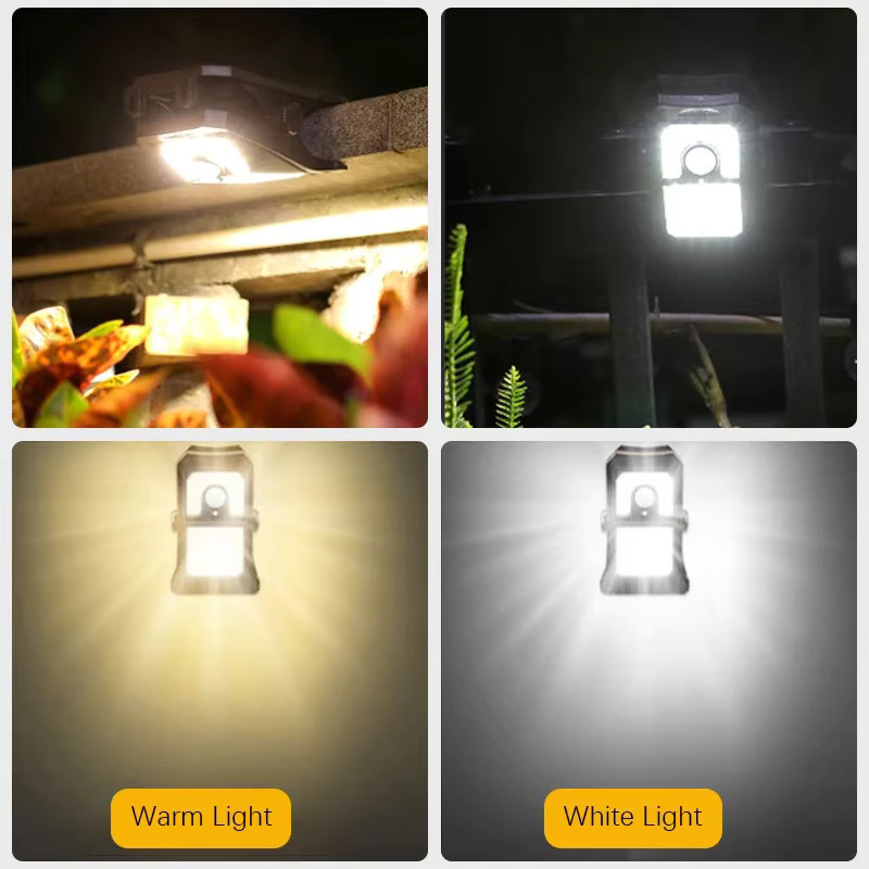 CHOUDAO TECH Solar-LED-Clip-On-Außenleuchten in Schwarz mit Lichtsensor für Garten und Terrasse - Bild 4