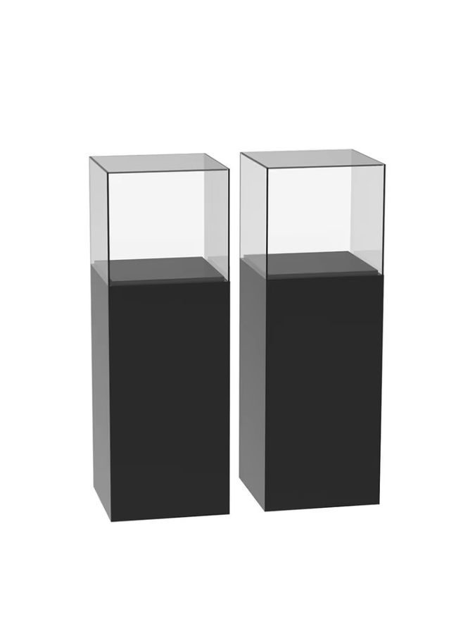 Naka Schmuckvitrine aus Acryl mit Farbdisplay und Staubschutzhülle in Transparent und Cremeweiß - Bild 3