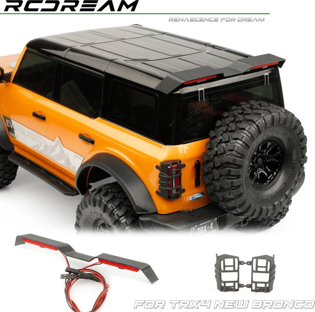 RCDream Dachmontierter Heckflügel mit LED-Leuchten, 1:10, Zubehör - Bild 1