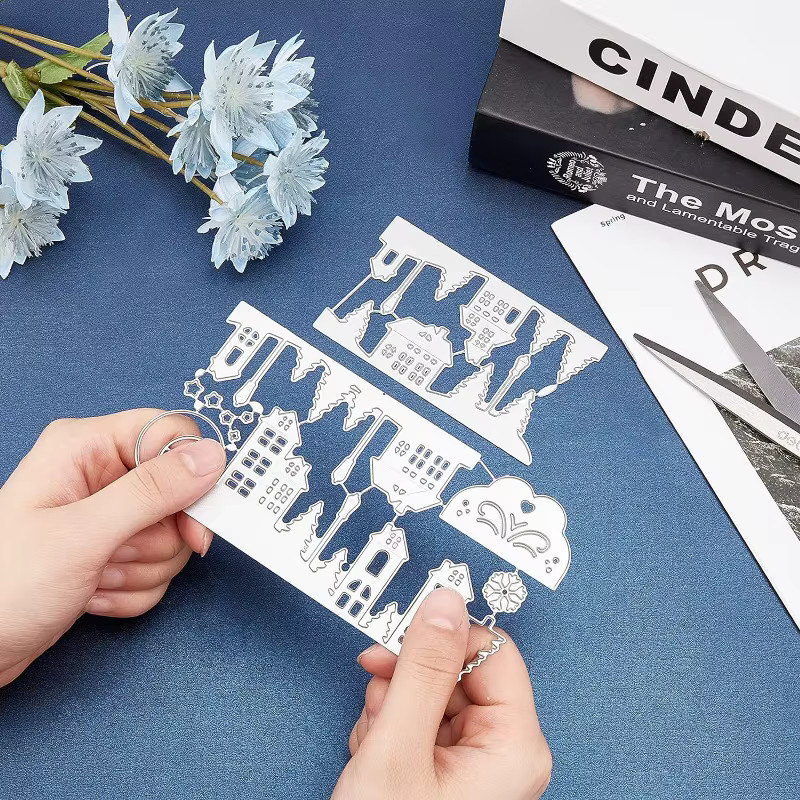 2er-Set Metall Schneidschablonen für Weihnachten und Winter zum Basteln von Scrapbooking, Alben und Hochzeitseinladungen - Bild 2