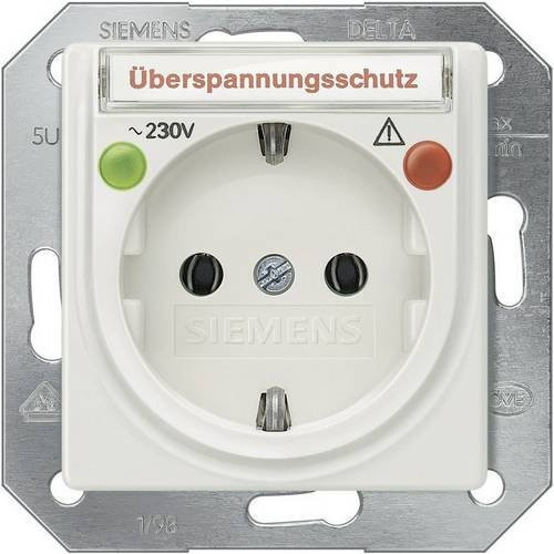 Siemens Schalterprogramm Delta Schutzkontakt-Steckdose Einsatz in Weiß 5UB1564 - Bild 1