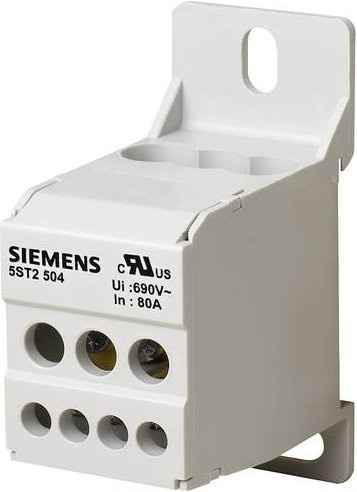 Siemens 5ST2504 Verteilerblock für Hutschiene TH35 in Grau - Bild 1