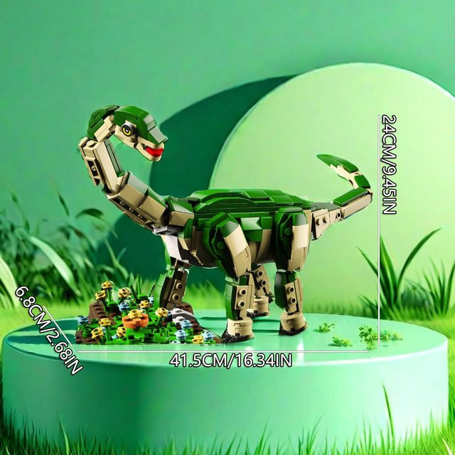 YCOLE Brachiosaurus Dinosaurier Bausteine Spielzeugset 582 Teile - Bild 1