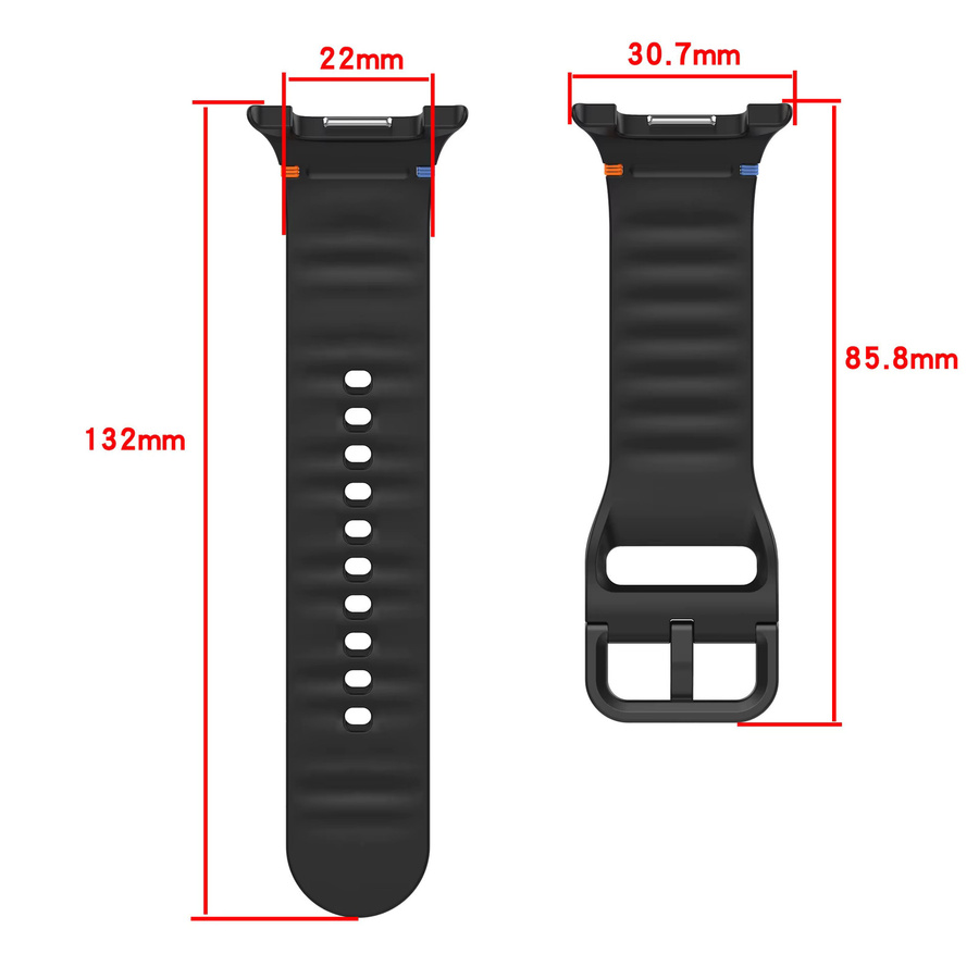 Samsung Uhrenarmband Silikon, Schwarz, Unisex - Bild 4