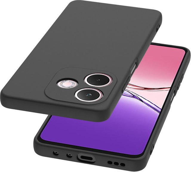 Schutzhülle für OPPO Reno 13F und Realme 14 Pro Plus 5G Neo7 C75, Weiche TPU Handyhülle in Schwarz Matt - Bild 1