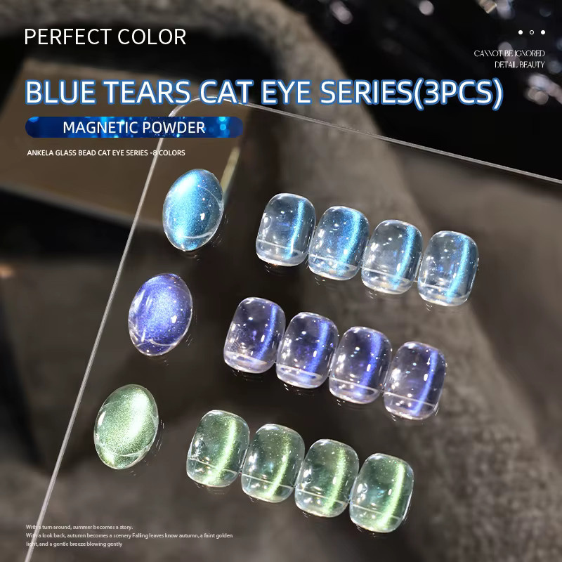 PERFECT COLOR Blue Tears Cat Eye Magnetischer Gel-Nagellack, 3g, Blauer Schimmereffekt - Bild 2