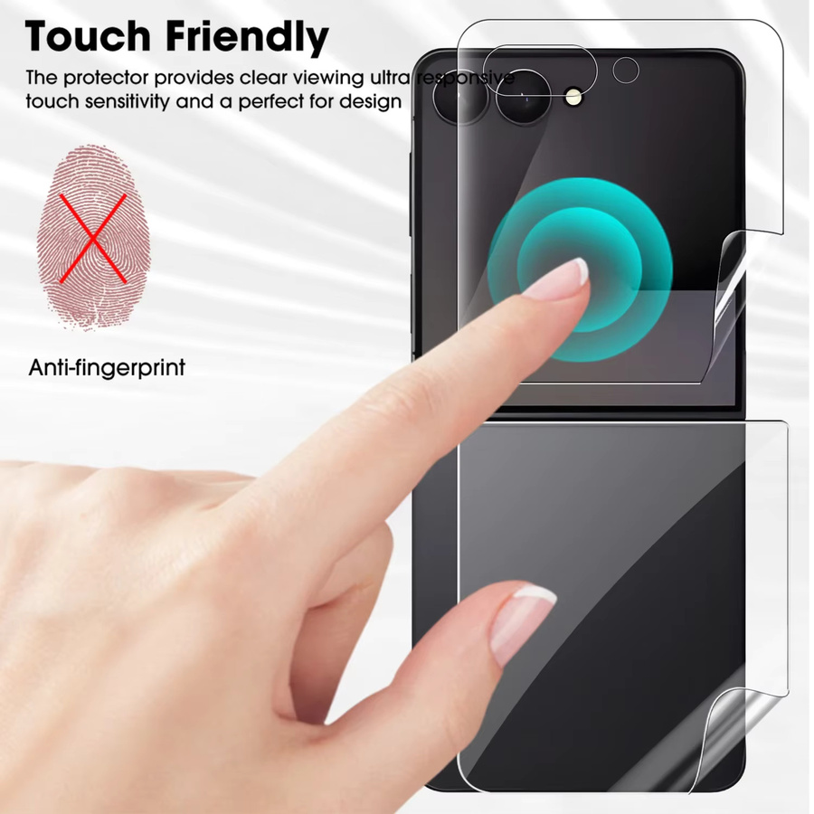 Hydrogel Displayschutzfolie Full Cover für Samsung Galaxy Z Flip 7, Z Flip 6 und Z Flip 5 in Transparent - Bild 3