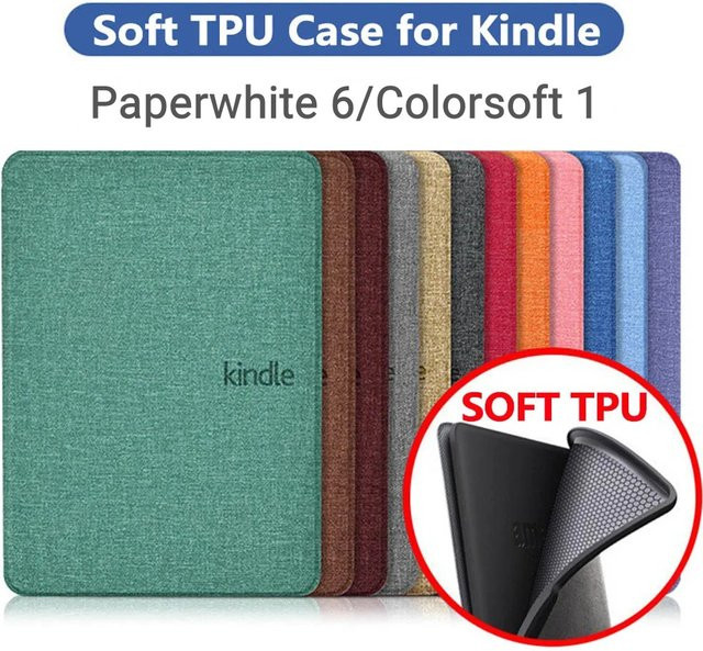ZNOVAY Weiche TPU-Hülle für Kindle Paperwhite 2024 (12. Generation) und Colorsoft, 7 Zoll, Blau - Bild 1