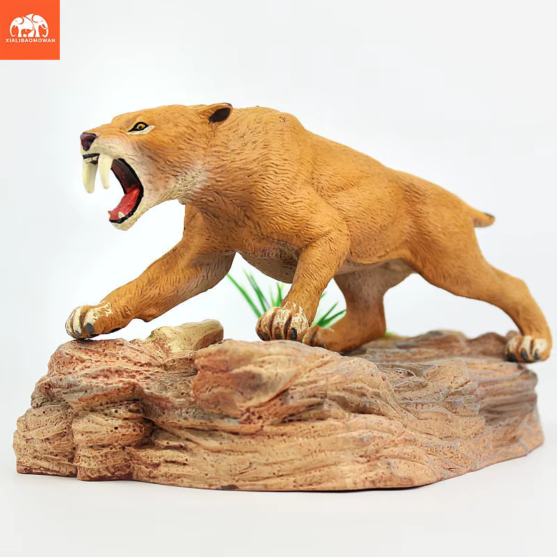 XIALIBAOMOWAN Säbelzahntiger, Prähistorische Tierfigur, Rot, Einzelfigur - Bild 2