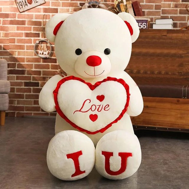 Kidsly Liebe Plüschtier Bär, Weiß, 80cm - Bild 1