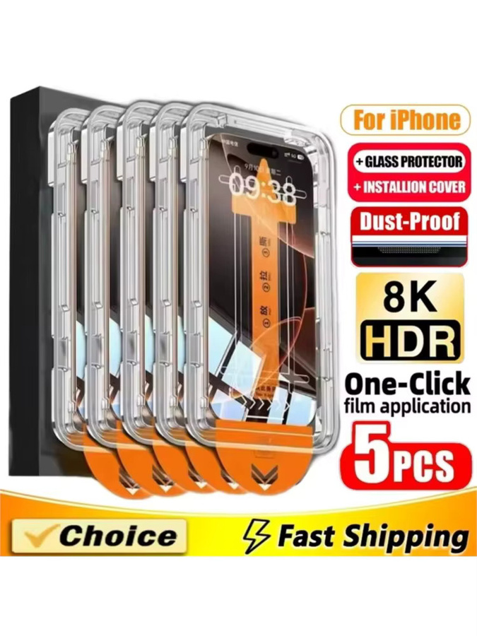 TUNEDEE Displayschutz aus gehärtetem Glas für iPhone 11 12 13 14 15 16 17 Pro Max Air SE Mini XR transparent - Bild 6
