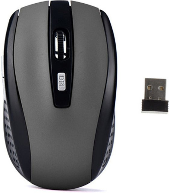 Kebidumei Kabellose Optische Maus in Schwarz mit einstellbaren DPI-Stufen und 2,4 G Technologie für Notebook, PC und Laptop - Bild 1