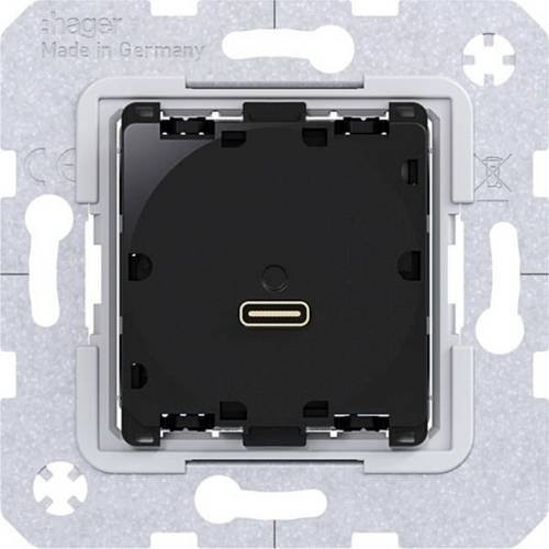 Hager USB-C Ladesteckdose WAS4154 in Weiß - Bild 1