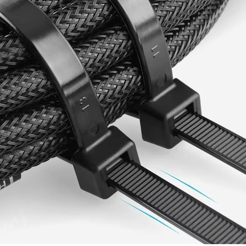 Selbstsichernde Nylon Kabelbinder in Schwarz für die Draht- und Kabelbefestigung, 100 oder 200 Stück - Bild 3