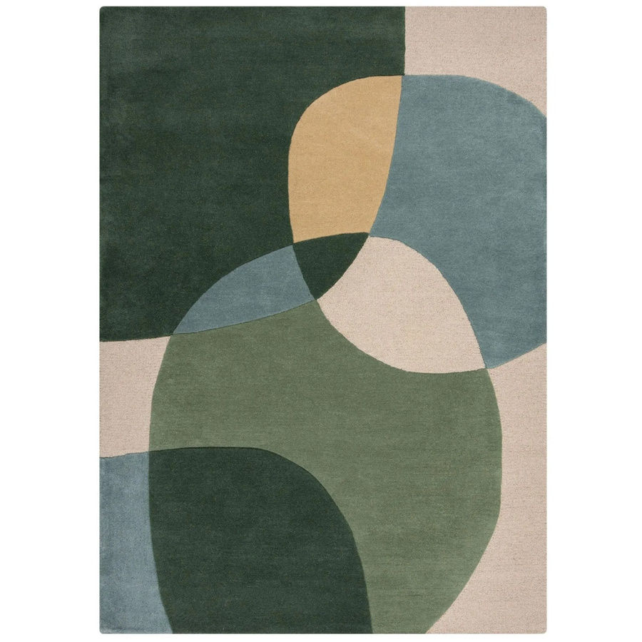 Flair Rugs Wollteppich Glow in Grün-Blau, abstraktes Design, B x T: 200 x 290 cm - Bild 2