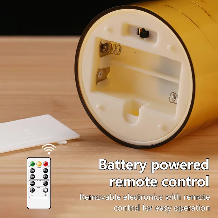 MeeToo LED-Säulenkerzen Weiß mit Flackereffekt, Fernbedienung und Timer, batteriebetrieben - Bild 2