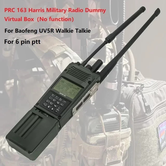 TCIHEADSET Taktischer Headset-Adapter PRC163 Harris Military Radio Dummy in Grün für Baofeng UV5R - Bild 1