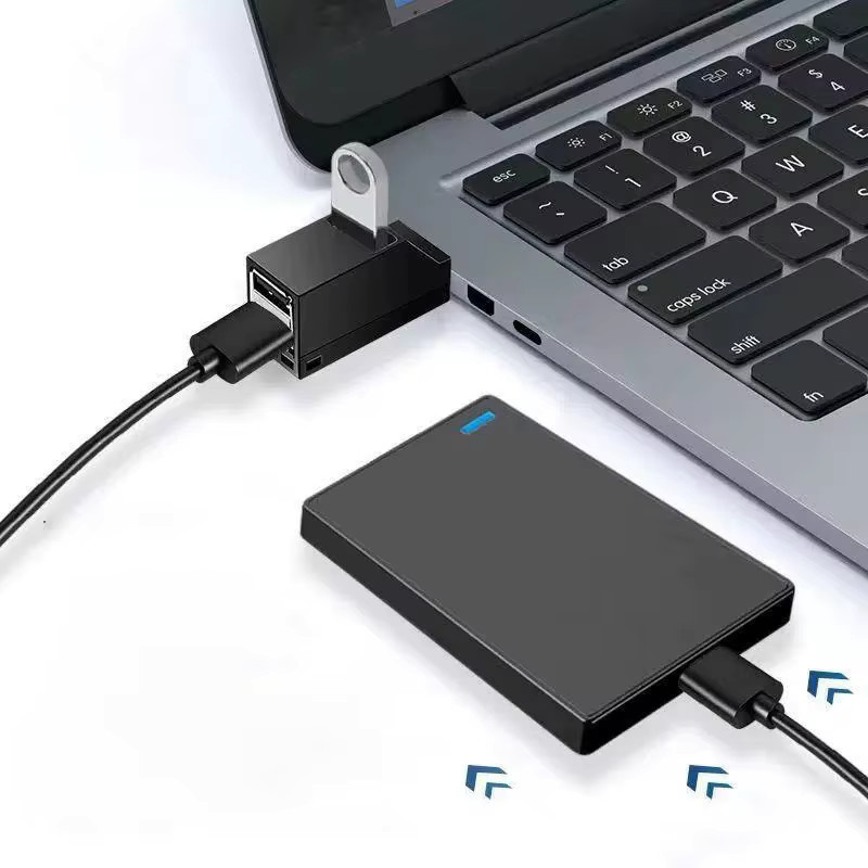 Tutew Mini USB 3.0 auf 3 Ports Hub Adapter Extender Splitter in Schwarz für PC und Laptop - Bild 4