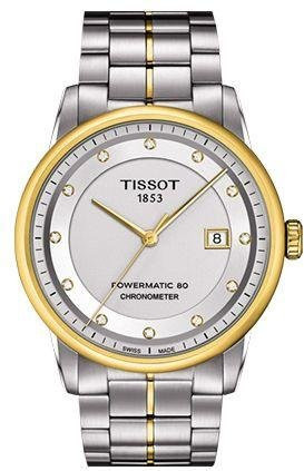 Tissot Armbanduhr Automatik, Edelstahl, Gold, Diamant, Herren - Bild 1