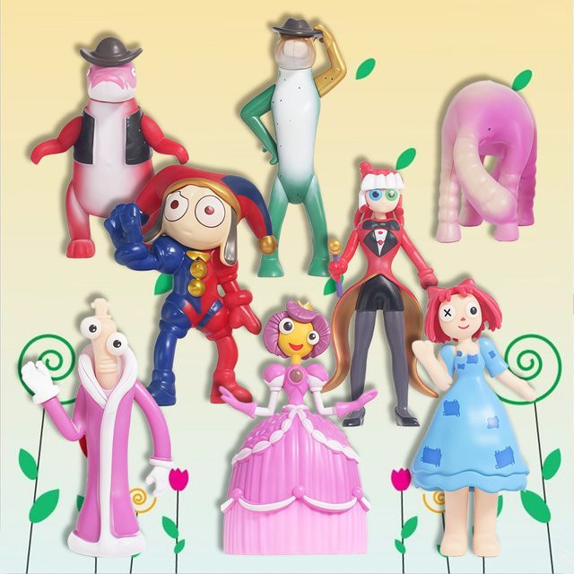 Bandai The Amazing Digital Circus Actionfiguren, 8-teiliges Set, PVC - Bild 1