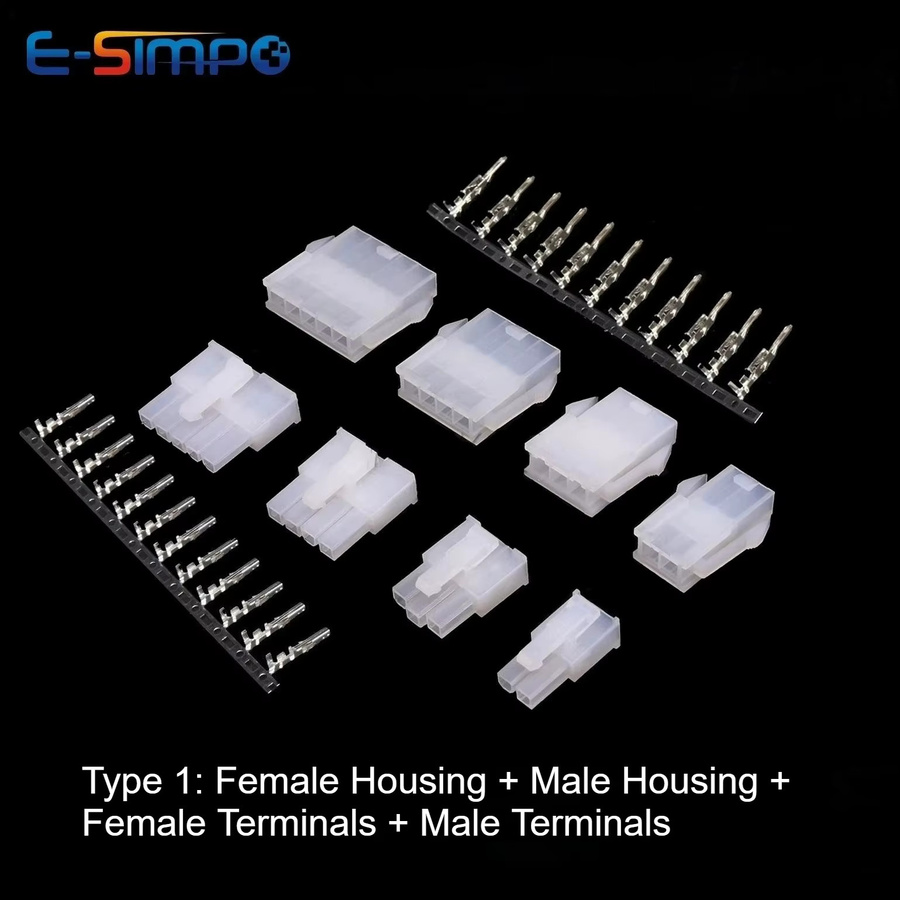 MOLEX Mini-Fit 5557/5559 Einreihige Gehäuse Terminal Set mit 4,2mm Pitch, Männlich und Weiblich, Gerade oder Gebogen, 10 Sets - Bild 2