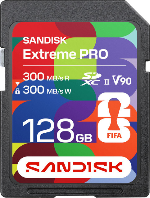 SanDisk SDXC Extreme PRO FIFA World Cup 2026 Edition Speicherkarte 128GB V90 Multicolor - Bild 1
