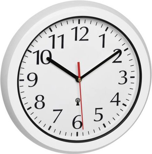 TFA Dostmann Funk Wanduhr 60.3542.02 Weiß, spritzwassergeschützt, Durchmesser: 30 cm - Bild 1