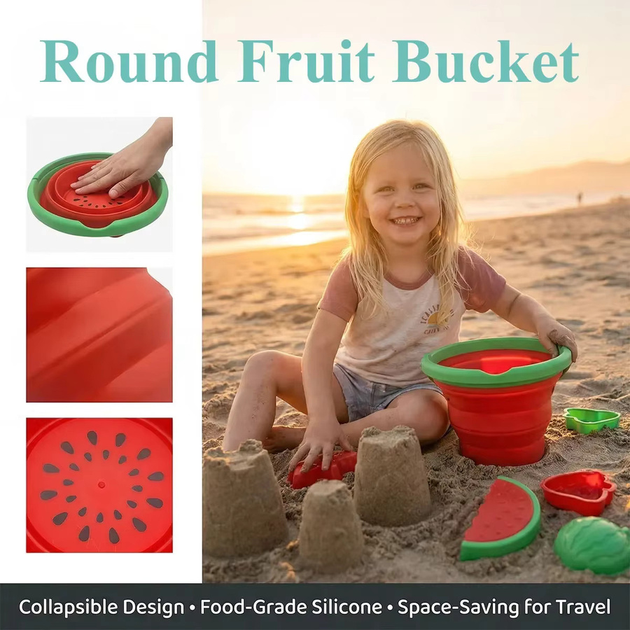 DSUE Kinder-Strandspielzeug Eimer für Sand & Wasser, Fruchtformen, Bunt / Mehrfarbig - Bild 2