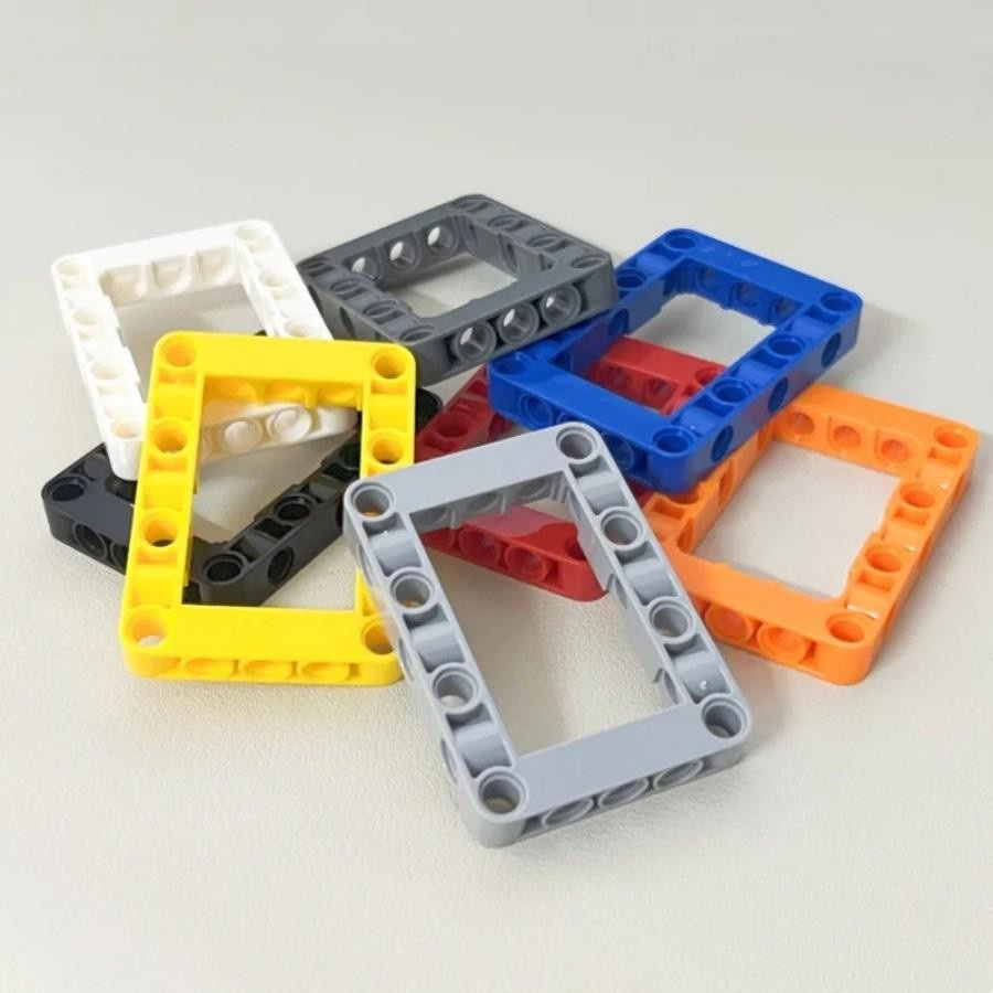 Yiran toy 64179 High-Tech 5x7 Offene Mitte Hebearm Bausteine, 5-teiliges Set, weiß - Bild 2