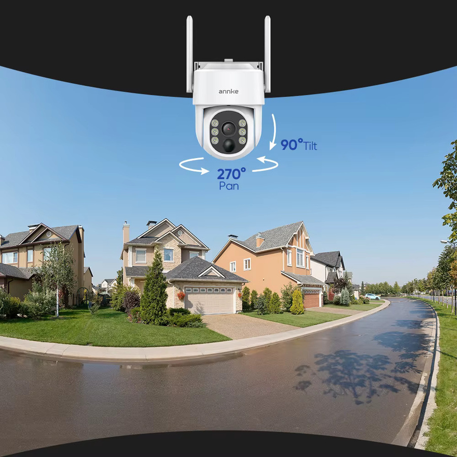 Annke Solar Wireless Security Camera Set mit 4MP Auflösung, 4 Kameras, 7 Zoll Monitor und NVR, Farbe Weiß - Bild 4