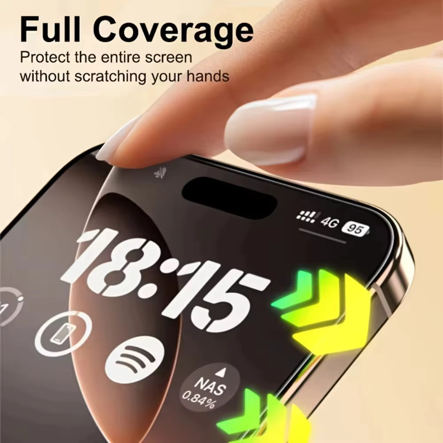 5er Pack Anti-Spy Sichtschutz Glasfolie für Xiaomi Redmi Note Serie (Note 15, 14, 13, 12, 11, 10, 9 Pro, 15C, 12S, 10C, 12C) Staubfreier Bildschirmschutz - Bild 3