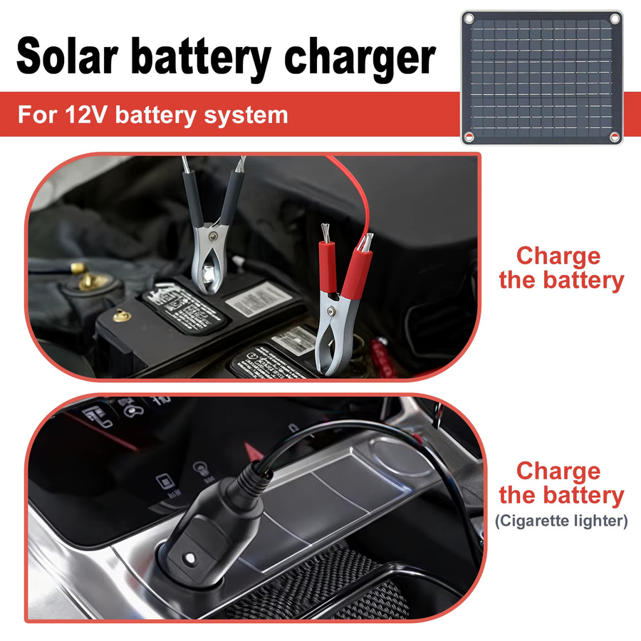 LEAORLD 7,5W 12V MPPT Solar-Batterieladegerät in Schwarz zur Wartung und Erhaltung von Solarpanels - Bild 5