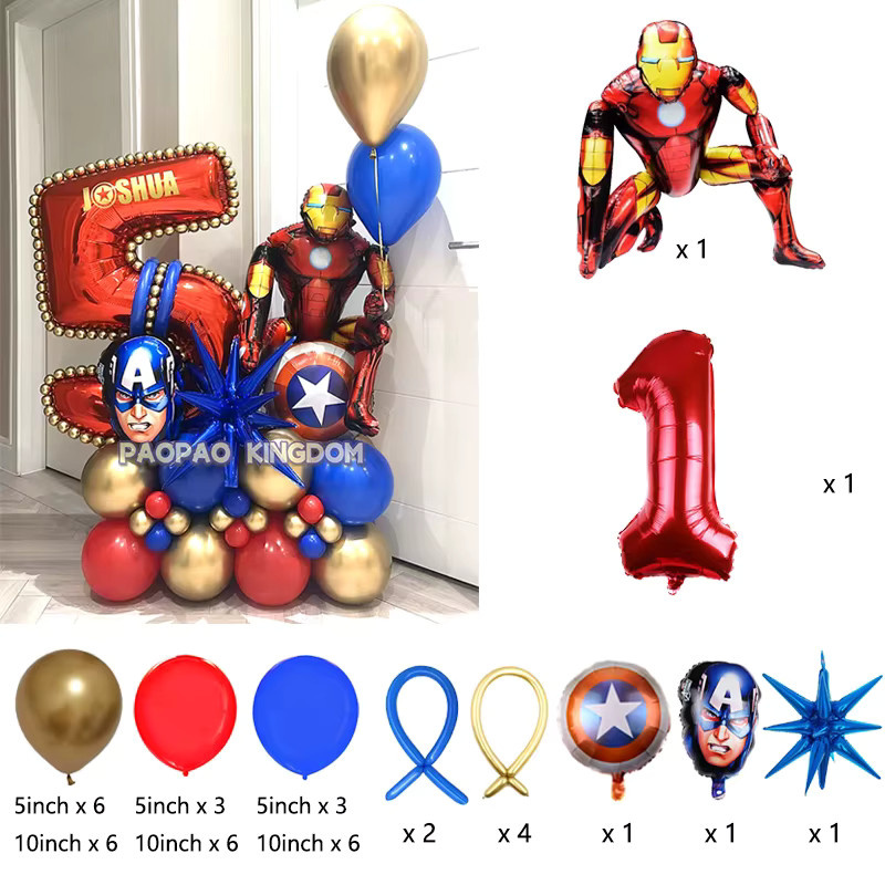 Iron Man Ballon Bogen Girlande Kit von BEAST KINGDOM zur Dekoration für deinen Geburtstag oder deine Baby Shower - Bild 2
